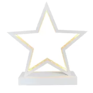 image of LED Star White Wood