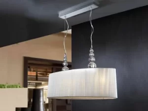 image of Mercury 4 Light Ceiling Hanging Ceiling Pendant Chrome, E27