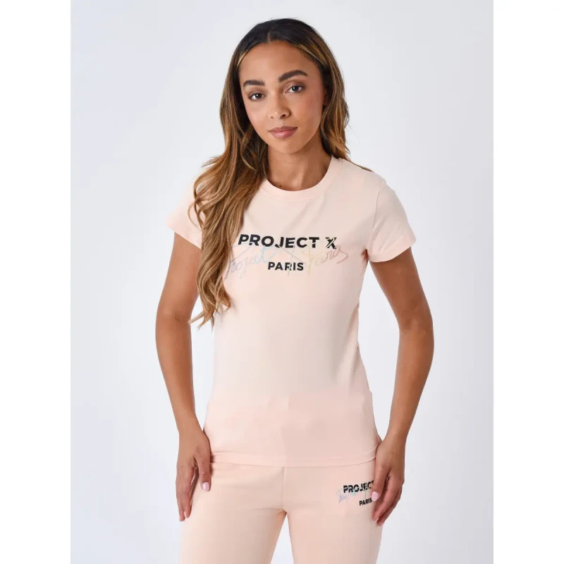 Image of Project X Paris Womens T-Shirt Project X Paris Beige Female XS F221119_PC3