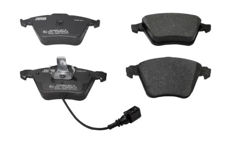 Image of JURID 573463J Brake pad set incl. wear warning contact, without accessories, with piston clip Brake Pad Set,disc brake (402)