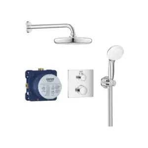 image of Grohe Tempesta 210 shower set with concealed thermostat, chrome (34729000)