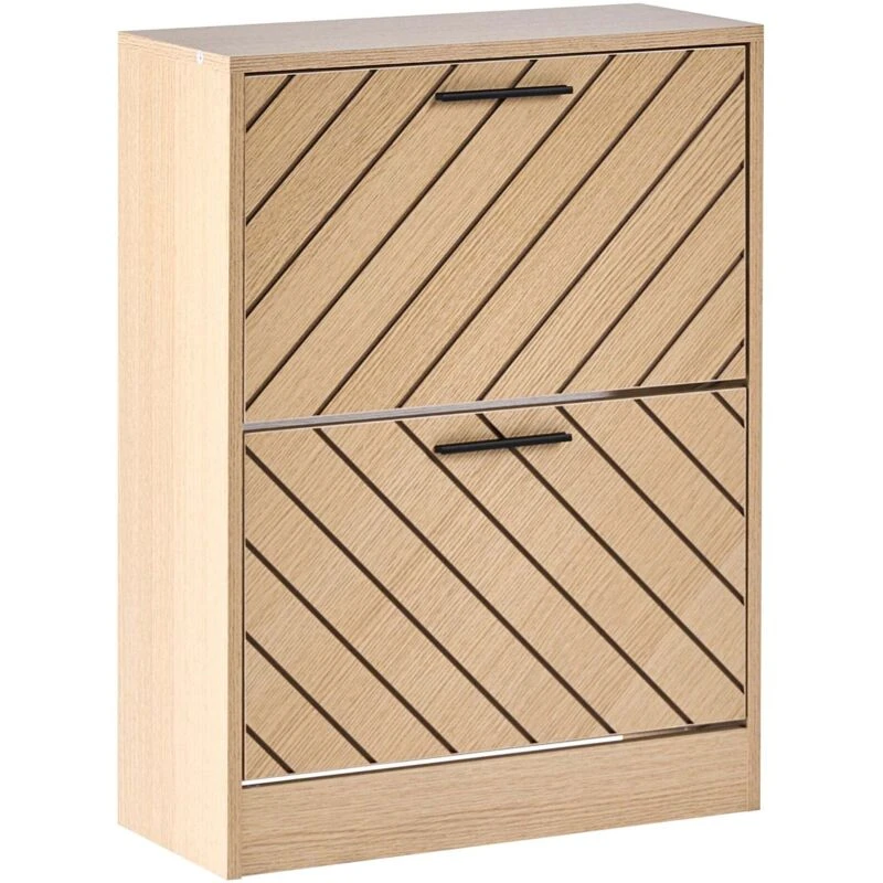 Image of Beliani Shoe Storage Cabinet Penticton Light Brown