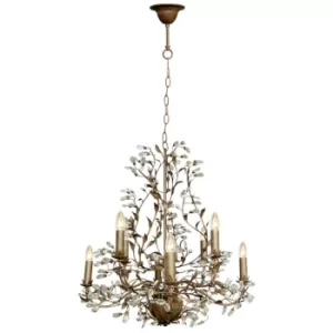 Image of Michelan 8 Light Multi Arm Chandeliers Rust