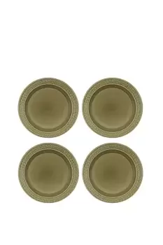 image of Portmeirion Botanic Garden Harmony Moss Green Set Of 4 Plates