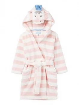 image of Joules Girls Giddy Stripe Dressing Gown - Pink