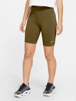 Image of Nike NSW Leg-A-See Bike Shorts - Olive Size XL, Women