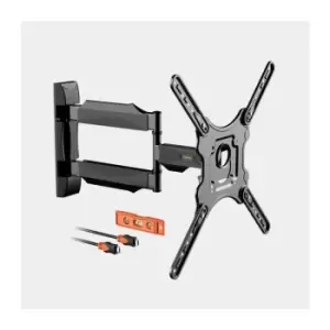 Image of 17-55' Tilt & Swivel TV Wall Mount Bracket with Cable Management System 35kg Capacity - Vonhaus