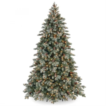 image of National Tree Company Frosted Colorado Spruce Christmas Tree - 7.5ft