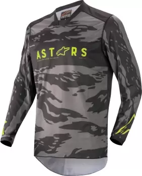 Alpinestars Racer Tactical Motocross Jersey, black-grey-yellow, Size S, black-grey-yellow, Size S