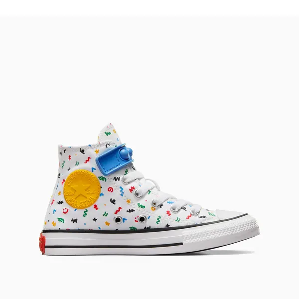 Kids' All Star Bubble Strap Polka-Doodle High Top Trainers in Canvas