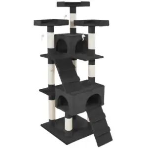 image of Tectake Cat Tree Scratching Post Barney - Black