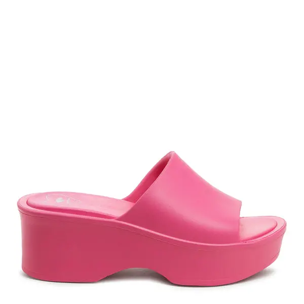 image of Rocket Dog Petal Fuchsia Platform Slide Sandals