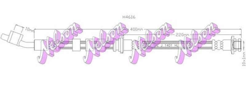 Image of Brake hose KAWE H4616
