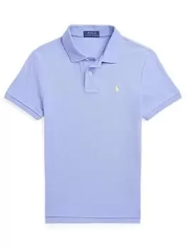 Image of Ralph Lauren Boys Classic Short Sleeve Slim Polo - Harbour Island Blue Size 16 Years=Xl