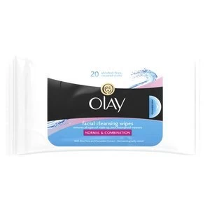 Image of Olay Facial Cleansing Resealable Pouch Normal 20 Wipes