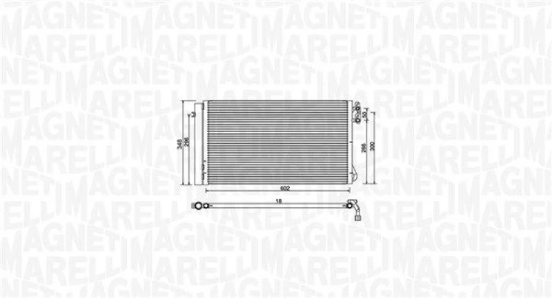 Image of MAGNETI MARELLI Air conditioning condenser MAGNETI MARELLI 350203752000