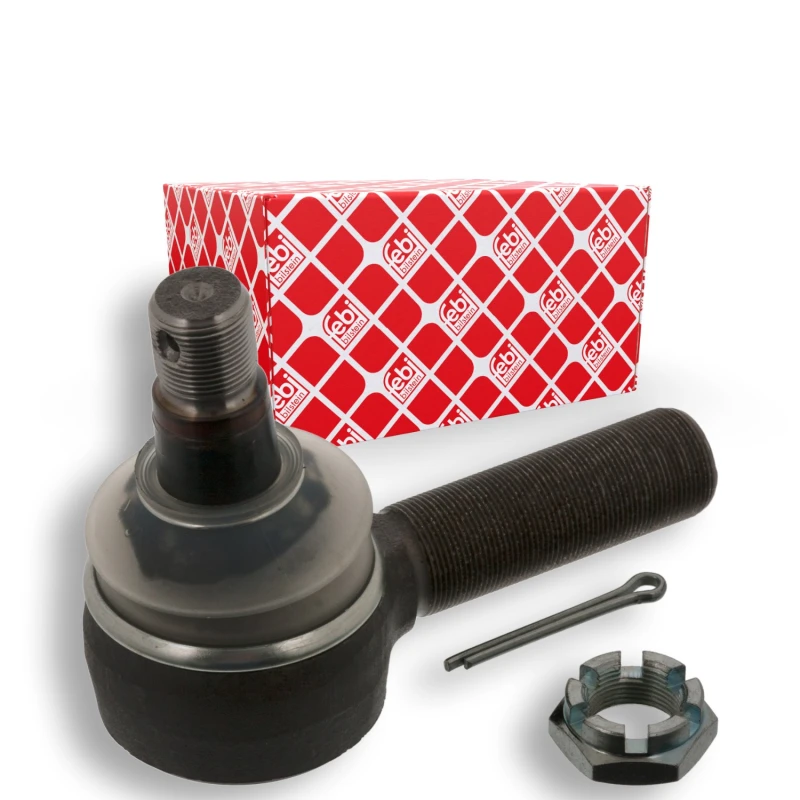 Image of FEBI BILSTEIN 09984 Track rod end OE Turbo NEW, Front Axle Left, with crown nut Tie Rod End (914)