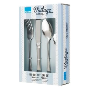 Image of Amefa Vintage Harley 16 Piece 4 Person Cutlery Set - Gift Boxed