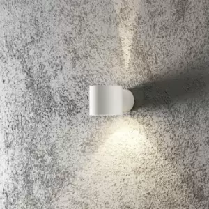 image of Modena Outdoor Modern Up Down Round Wall Light White, IP44