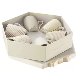 Image of Geometric Pastles 6 Mugs Hexagon Box