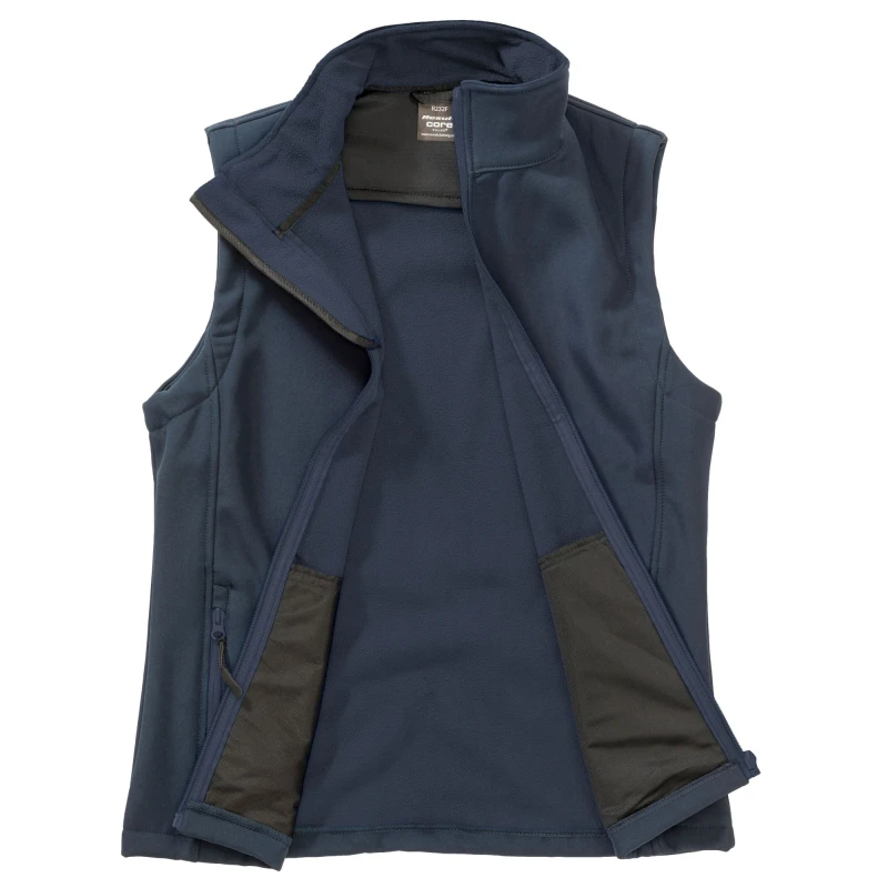 Image of Result Result Men Printable Softshell Body Warmer in Navy Size: Small Navy S Male 5063238021082