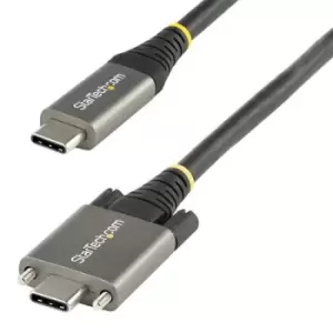 Image of StarTech.com USB31CCSLKV50CM USB cable 0.5 m USB 3.2 Gen 2 (3.1 Gen 2) USB C Grey Black