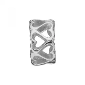 Image of Ladies Christina Sterling Silver Multiple Hearts Bead Charm