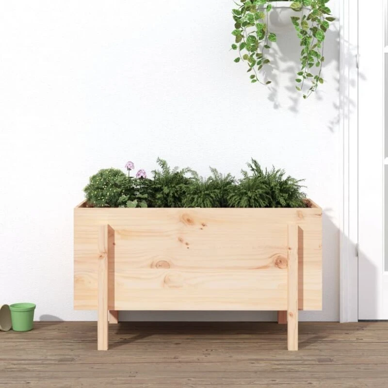 Image of vidaXL Garden Raised Bed 101x50x57cm Solid Wood Pine, Brown 825212