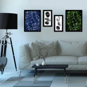 Image of 4P3040SCT004 Multicolor Decorative Framed MDF Painting (4 Pieces)