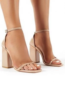 Image of Public Desire Anna Heeled Sandals - Nude