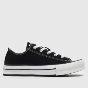 Converse Black & White Lo Eva Lift Platform Youth Trainers