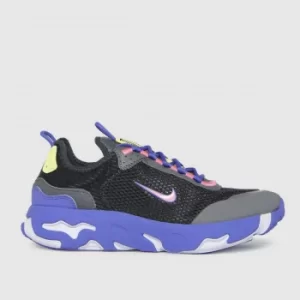 Image of Nike Black And Blue React Live Trainers Youth