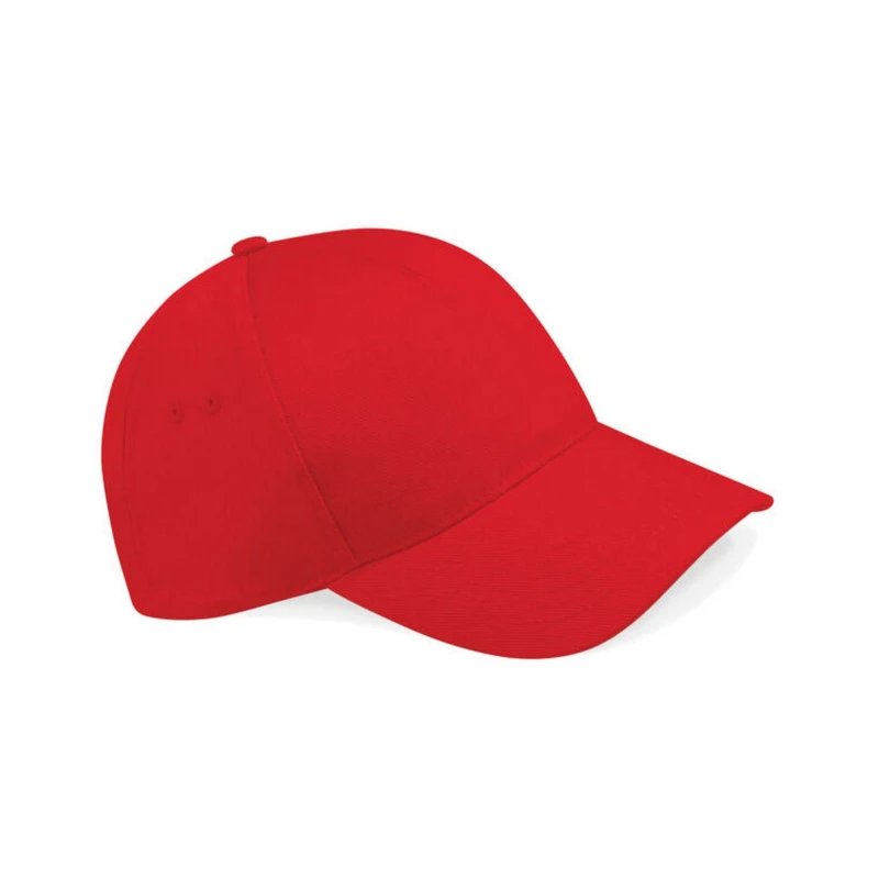 Image of Beechfield Beechfield Men Ultimate 5 Panel Cap in Red Red One Size Male 5063425297030