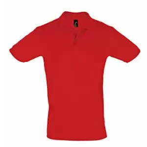 Image of SOLS Mens Perfect Pique Short Sleeve Polo Shirt (L) (Red)