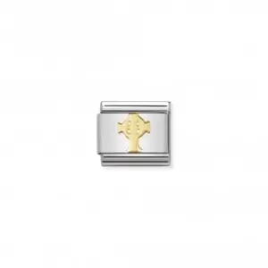 Image of Nomination Composable Classic Celtic 18K Gold Celtic Cross Link 030119/01