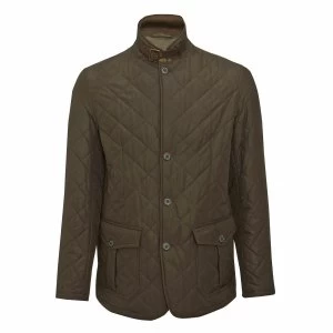 Image of Barbour Mens Quilted Lutz Jacket Navy Large