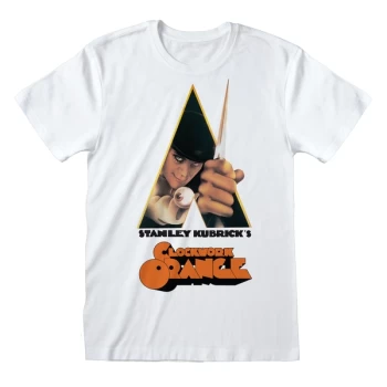 image of Clockwork Orange - Poster White Unisex Large T-Shirt - White