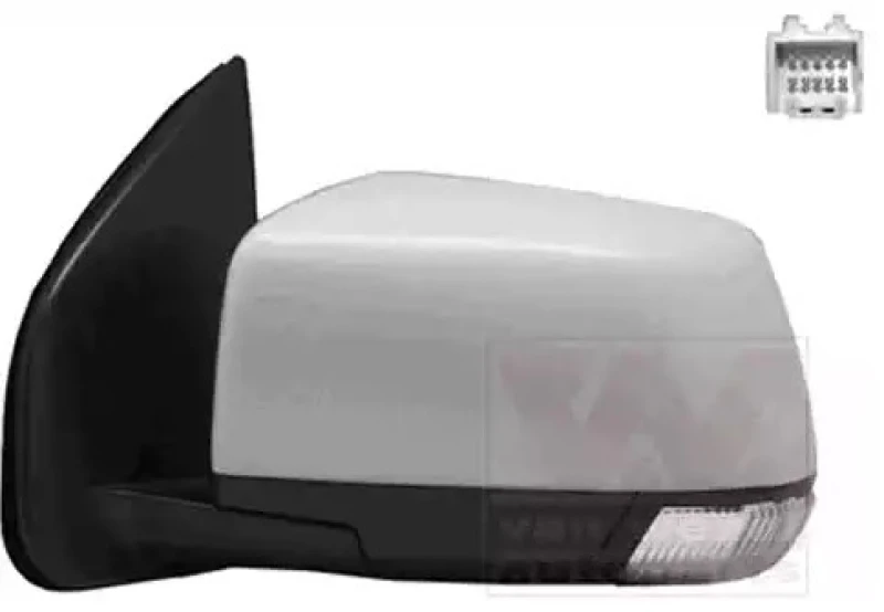 Image of VAN WEZEL 3616817 Wing mirror * HAGUS * Left, Heatable, chrome Outside Mirror (50)