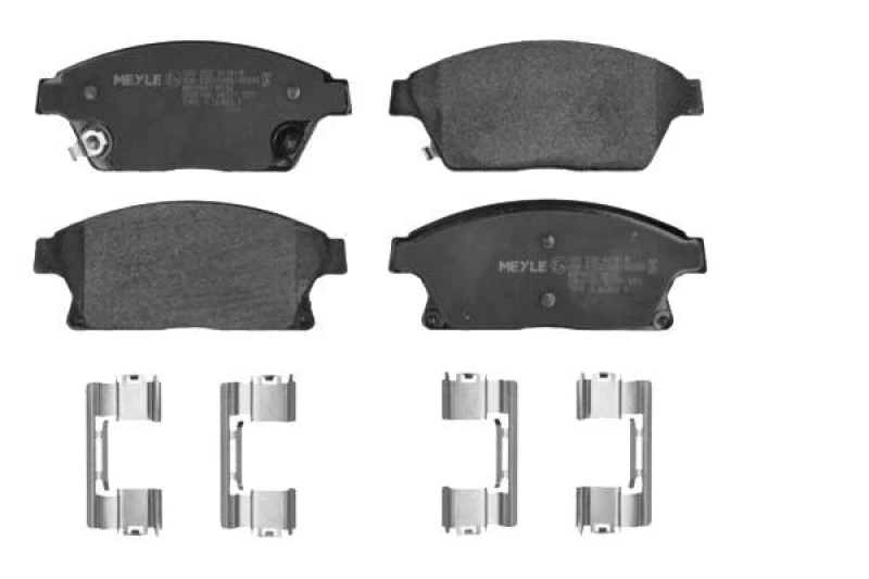 Image of MEYLE 025 250 3418/W Brake pad set Front Axle, with acoustic wear warning, Original Quality, with anti-squeak plate Brake Pad Set,disc brake (402)