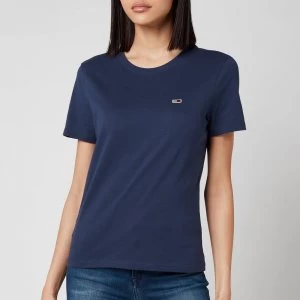 Image of Tommy Jeans Womens Regular Crew Neck T-Shirt - Twilight Navy - M