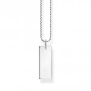 image of Sterling Silver Tag Necklace KE2141-001-21-L45V