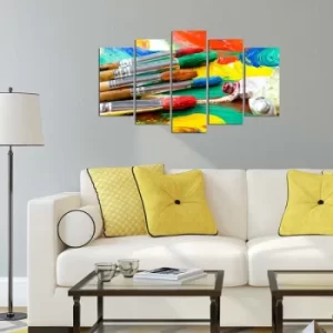 Image of 5YBMDF-04 Multicolor Decorative MDF Painting (5 Pieces)