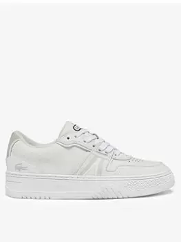 image of Lacoste Womens Lacoste L001 Leather Trainers, White/Off White, Size 8, Women