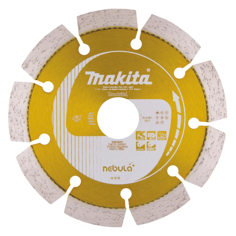 Image of Makita Nebula Wet & Dry Diamond Wheel Cutting Disc 115mm 2mm Pack of 1 B-53986
