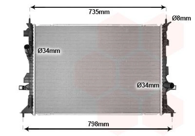 Image of VAN WEZEL Engine radiator VAN WEZEL 18012712