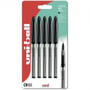 Image of Uni-Ball Air Medium UBA-188L BK Plastic Free Packaging PK5