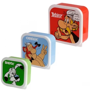 image of Set of 3 Lunch Boxes - Asterix, Obelix & Idefix (Dogmatix) M/L/XL