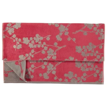 image of Biba BIBA Trend Jacquard Towel - Cherry Pink