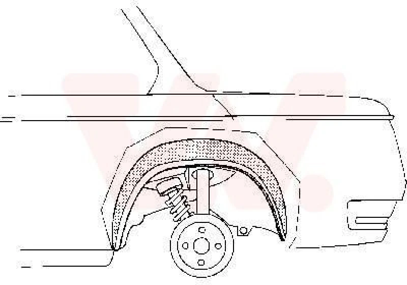 Image of VAN WEZEL Mudguard VAN WEZEL 0602.48