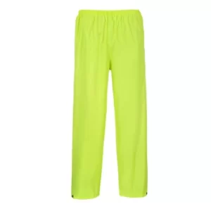 image of Classic Mens Water Splash Rain Trousers Yellow S